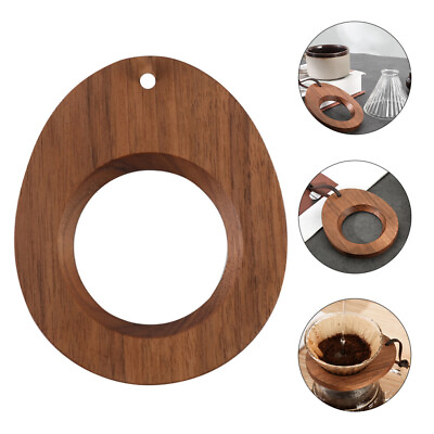 #ad Wooden Pour Over Coffee Cone Stand Filter Holder for Home Office Cafe
