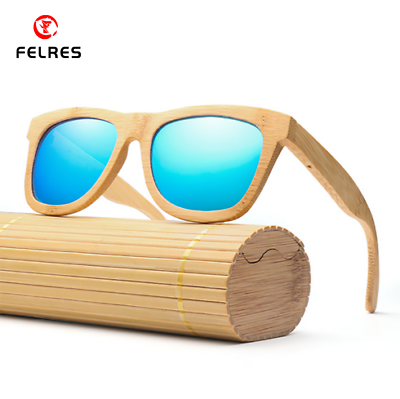 #ad Handmade Unisex Bamboo Wood Polarized Sunglasses Wood Frame Retro Party Glasses