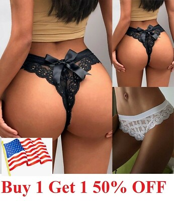 #ad Women Sexy Lace Panties Knickers Lingerie Seamless Underwear G string Briefs US