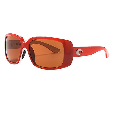 #ad New w case Costa Del Mar LITTLE HARBOR Sunglasses Coral White Amber 580P