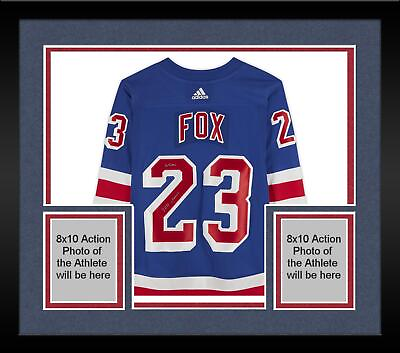 #ad FRMD Adam Fox Rangers Signed Blue Adidas Auth. Jersey with quot;2021 Norrisquot; Insc