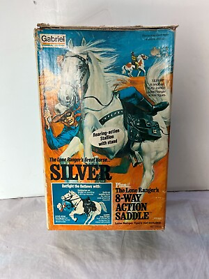 #ad Gabriel The Lone Ranger’s Great Horse Silver with 8 way Action Saddle and Desert