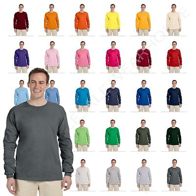 #ad Fruit Of The Loom Mens Long Sleeve T Shirt HD Cotton Tee WD930