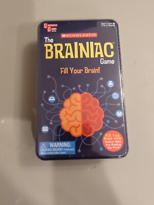 #ad Scholastic The Brainiac Game Fill Your Brain University Games Ages 6 Sealed NEW
