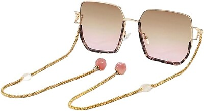 #ad Armless Chain Temple Sunglasses All The Way Up Shades Gold Chains Peachy Charm