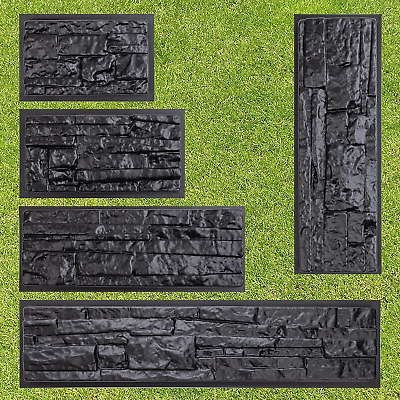 #ad BETONEX 5 pcs ABS 2mm Plastic Molds for Concrete Plaster Wall Stone Cement Tiles