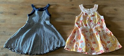 #ad 2 x GIRLS size 2 summer dresses Stripes amp; Flowers Target NEW 1578