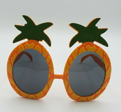 #ad Novelty Eye Sun Glasses Pineapple Tropical Summer Party Props 5 3 4quot; X 4.5quot; New