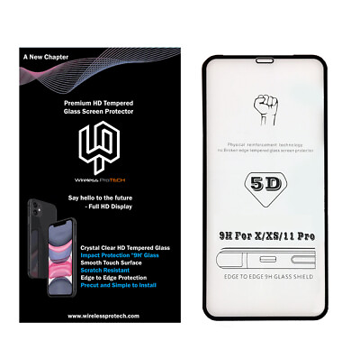 #ad iPhone 11 Pro XS X Screen Protector 9H HD Tempered Glass by Wireless ProTech