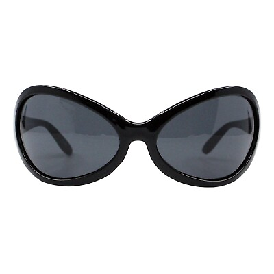 #ad Wide Oversized Sunglasses Wrap Around Shield Oval Butterfly Bug Eye UV400