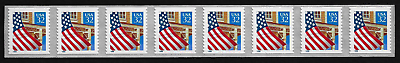 #ad US Stamps Strip Of 8 Flag over porch #2897 MNH