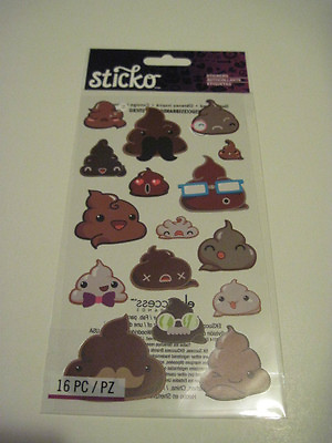#ad Scrapbooking Crafts Stickers Sticko Silly Frosting Chocolate Glasses Faces Poop