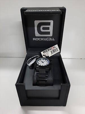 #ad BRAND NEW IN BOX MENS Rockwell 747 Wrist Watch BLACK WHITE SF 104 LIMITED RARE