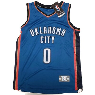 #ad Fanatics Youth Size S Russell Westbrook Oklahoma City Thunder Boys Jersey Blue