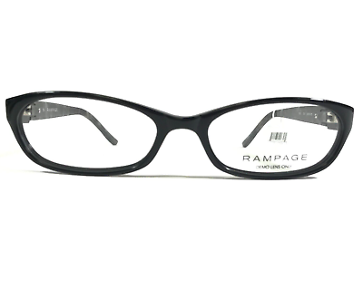 #ad Rampage R120 BLK Eyeglasses Frames Black Cat Eye Full Rim 50 16 135