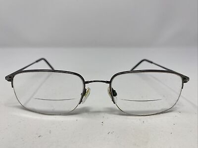 #ad Duraflex DF2506 Gunmetal 54 19 140 Metal Half Rim Eyeglasses Frame X567