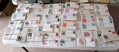 #ad LOT OF TEN UN UNITED NATIONS POSTAL FIRST DAY OF ISSUE CACHETS COVERS 1950s