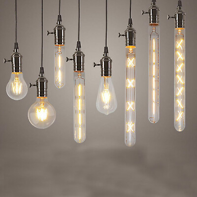 #ad Vintage Retro LED Edison Bulbs E27 4W 6W 12W 110V 220V Lamps High Brightness
