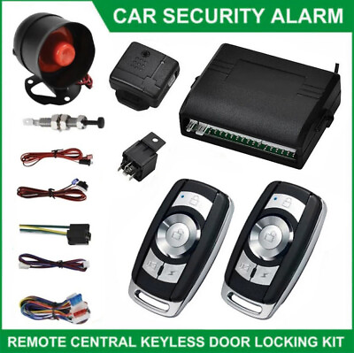#ad Car Alarm Security System Keyless Entry 2 Remote Vibration Alarm Anti theft New