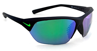 #ad New Nike SKYLON ACE Sunglasses EV1125 003 Matte Black Green Mirror Lens