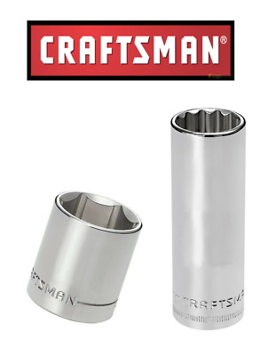 #ad NEW Craftsman Socket 1 4 3 8 amp; 1 2quot; Drives Shallow Deep 6 amp;12 pt choose size