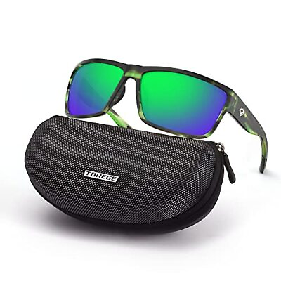#ad Polarized Sports Sunglasses for Men Matte Wetland Camouflage amp; Tsavorite green