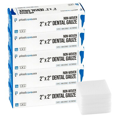 #ad 2x2 Non Woven Sponges 4 Ply Non Sterile Cotton Dental Gauze 1000 Pack