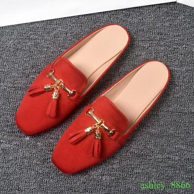 #ad Womens Tassel Slip On Mule Summer Leisure Slippers Flats Retro Square Toes Shoes