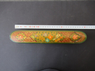 #ad Qalamdan Persian Islamic Handcrafted Hand Painted Vintage Large Pen Case Box.
