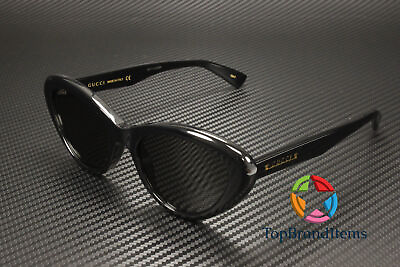 #ad GUCCI GG1170S 001 Cat Eye Acetate Black Grey 54 mm Women#x27;s Sunglasses