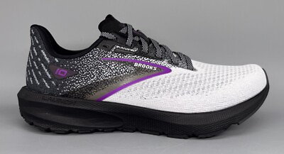 #ad Brooks Launch GTS 10 Black White Violet Women Running 1203991D 085 Size 8 B New