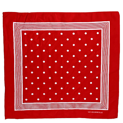 #ad UNBRANDED POLKA DOT RED SMALL COTTON scarf 21 20 in #A179