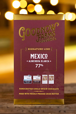 #ad Goodnow Farms Almendra Blanca Mexico 77% Dark Chocolate Bar
