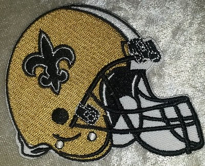 #ad New Orleans Saints 3.5quot; Helmet Iron On Embroidered Patch USA Seller