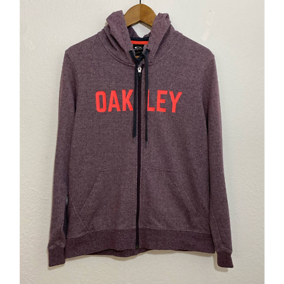 #ad Oakley Size XL Purple Kangaroo Pocket Hoodie Long Sleeve Logo Athleisure