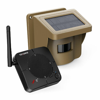 #ad Solar Wireless Driveway Alarm Sensor Alert System Security Long Range Detector