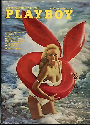 #ad Playboy Magazine August 1972 v19 #8 Linda Summers Carol Vitale Barbara Hershey