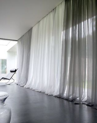 #ad Solid White Sheer Window Curtain Voil In ALL Sizes NEW ARRIVAL SALE