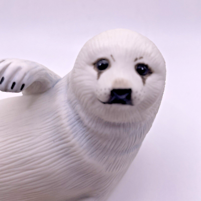 #ad 1987 Franklin Mint Snow Seal Pup Vintage Figurine Humane Society United States