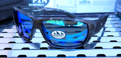 #ad New Costa del Mar TUNA ALLEY TA140OC Sunglasses Matt Tiger w Blue 580G Polarized