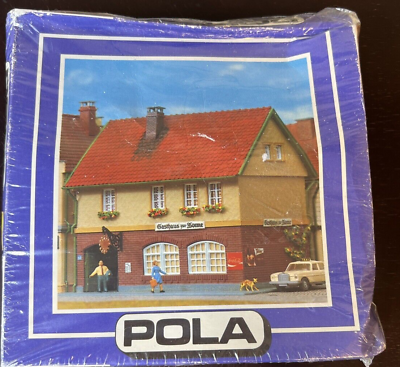 #ad Pola #579 HO Gasthaus Restaurant Building Kit Coca Cola Sign West Germany SEALED
