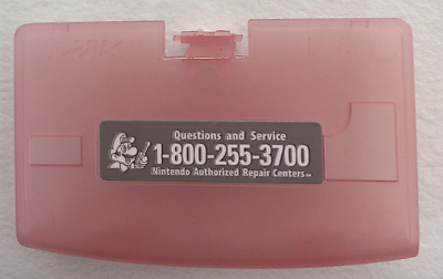 #ad Fuschia Pink Battery Cover Game Boy Advance GBA Replacement Door NEW STICKER