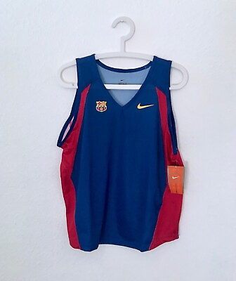 #ad New BARCELONA FC 1997 98 NIKE Training Women Shirt 14 Vest Jersey Spain