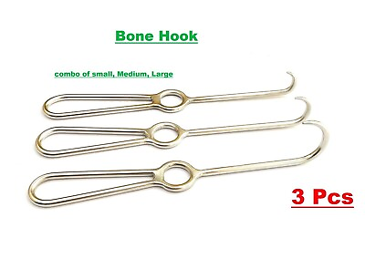 #ad Bone Hook Small Medium Large Stainless Steel Orthopedic Surgical Instruments