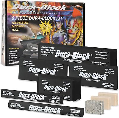 #ad Dura Block AF44A Black 6 Piece Sanding Block Set
