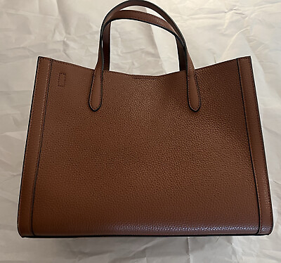 #ad Banana Republic Brown Italian Leather Medium Tailored Tote Bag
