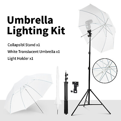 #ad Photography Studio Umbrella Lighting Light Stand Flash Speedlight Holder Bracket