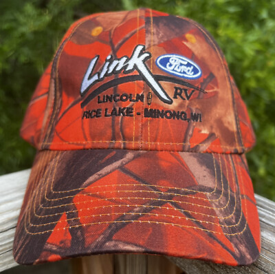 #ad Blaze Orange Camouflage Hat Ford Lincoln RV Rice Lake Wisconsin