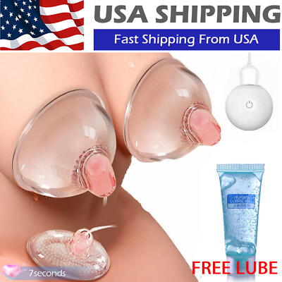 #ad Vibrating Nipple Sucker Suction Cup Breast Vibrator Pump Vibe Sex Toys for Women