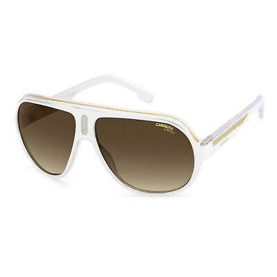 #ad Carrera Speedway N P9U White Gold Brown Gradient Men#x27;s Sunglasses 63 12 130 Case